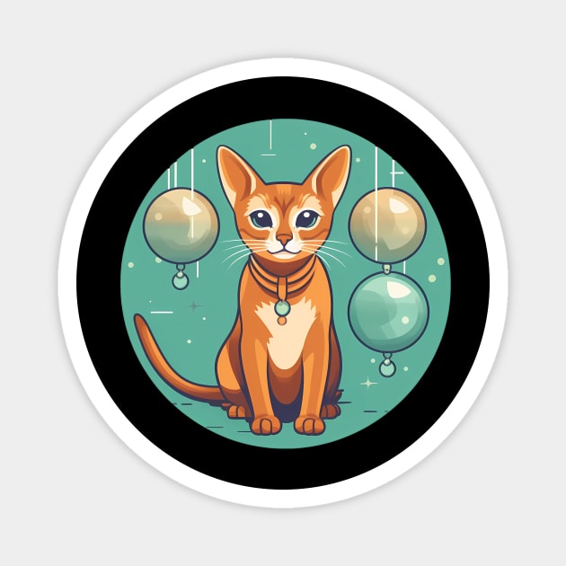 Abyssinian Cat Xmas Ornament, Love Cats Magnet by logiamerch